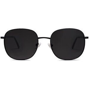 Classic Trendy Square Sunglasses for Women Men , Black/Grey